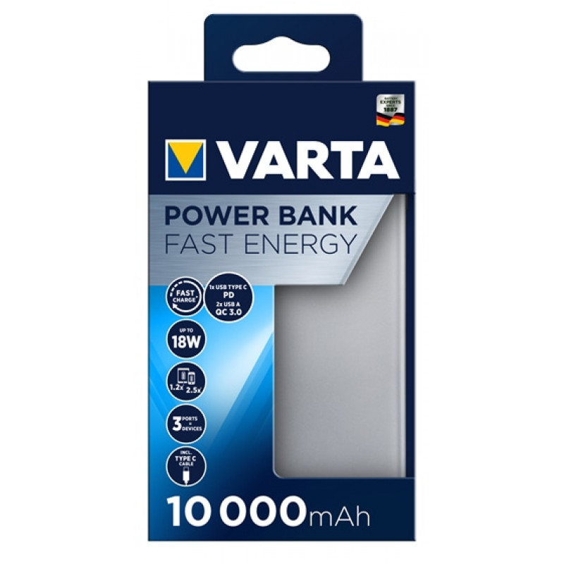 Varta Power Bank Fast Energy Mah Silver Imobily Eu