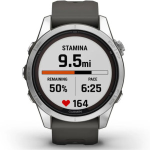 Garmin fenix 7S Pro Solar Edition Silver with Graphite Band