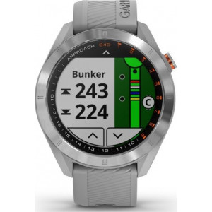 Garmin Approach S40 Stainless Steel with Powder Grey Band (Eco Box)