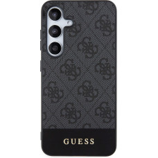 Guess PU 4G Stripe Zadní Kryt pro Samsung Galaxy S24+ Grey