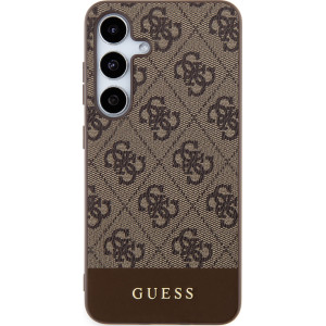 Guess 4G Stripe Zadní Kryt pro Samsung Galaxy S24 Brown