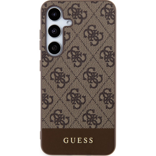 Guess 4G Stripe Zadní Kryt pro Samsung Galaxy S24 Brown