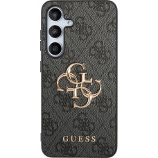 Guess PU 4G Metal Logo Zadní Kryt pro Samsung Galaxy S24 Grey