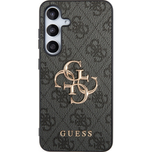 Guess PU 4G Metal Logo Zadní Kryt pro Samsung Galaxy S24 Grey