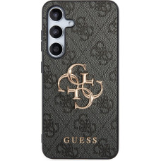 Guess PU 4G Metal Logo Zadní Kryt pro Samsung Galaxy S24+ Grey