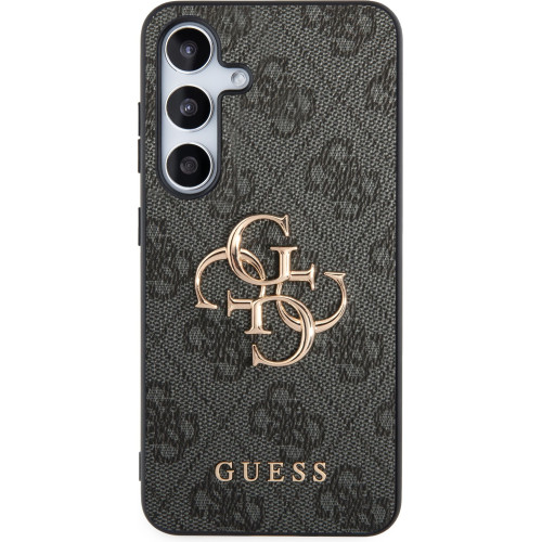 Guess PU 4G Metal Logo Zadní Kryt pro Samsung Galaxy S24+ Grey