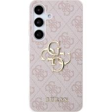 Guess PU 4G Metal Logo Zadní Kryt pro Samsung Galaxy S24 Pink