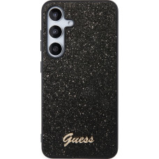 Guess PC/TPU Glitter Flakes Metal Logo Zadní Kryt pro Samsung Galaxy S24 Black