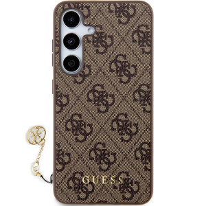 Guess 4G Charms Zadní Kryt pro Samsung Galaxy S24 Brown