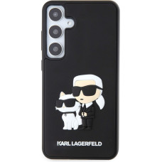 Karl Lagerfeld 3D Rubber Karl and Choupette Zadní Kryt pro Samsung Galaxy S24+ Black