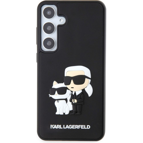 Karl Lagerfeld 3D Rubber Karl and Choupette Zadní Kryt pro Samsung Galaxy S24+ Black