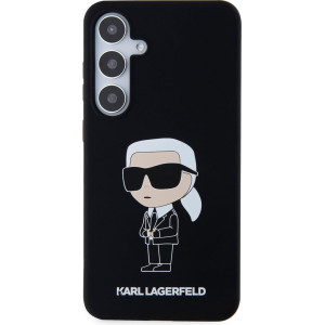 Karl Lagerfeld Liquid Silicone Ikonik NFT Zadní Kryt pro Samsung Galaxy S24 Black