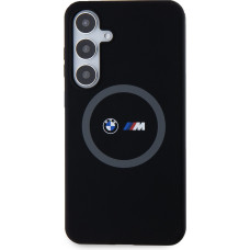 BMW M Printed Round and Logo Magsafe Silikonový Kryt pro Samsung Galaxy S24+ Black