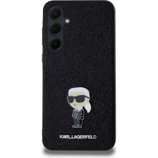 Karl Lagerfeld Fixed Glitter Metal Ikonik Zadní Kryt pro Samsung Galaxy A35 5G Black