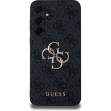 Guess PU 4G Metal Logo Zadní Kryt pro Samsung Galaxy A35 5G Grey