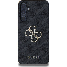 Guess PU 4G Metal Logo Zadní Kryt pro Samsung Galaxy A55 5G Grey