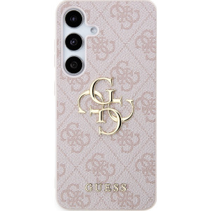 Guess PU 4G Metal Logo Zadní Kryt pro Samsung Galaxy A35 5G Pink