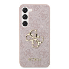 Guess PU 4G Metal Logo Zadní Kryt pro Samsung Galaxy A55 5G Pink