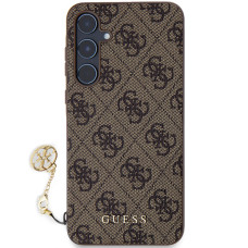 Guess 4G Charms Zadní Kryt pro Samsung Galaxy A55 Brown