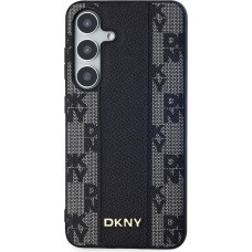 DKNY PU Leather Checkered Pattern Magsafe Zadní Kryt pro Samsung Galaxy S24 Black