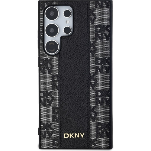 DKNY PU Leather Checkered Pattern Magsafe Zadní Kryt pro Samsung Galaxy S24 Ultra Black