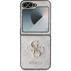 Guess PU 4G Metal Logo Zadní Kryt pro Samsung Galaxy Z Flip6 Pink