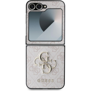 Guess PU 4G Metal Logo Zadní Kryt pro Samsung Galaxy Z Flip6 Pink