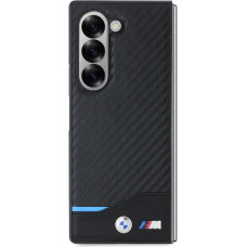 BMW M PU Carbon Blue Line Zadní Kryt pro Samsung Galaxy Z Fold6 Black