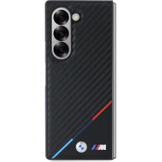 BMW M PU Carbon Tricolor Stripe MagSafe Zadní Kryt pro Samsung Galaxy Z Fold6 Black