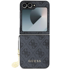 Guess 4G Charm Zadní Kryt pro Samsung Galaxy Z Flip6 Grey