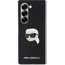 Karl Lagerfeld PU Saffiano Monogram Karl Head Zadní Kryt pro Samsung Galaxy Z Fold6 Black