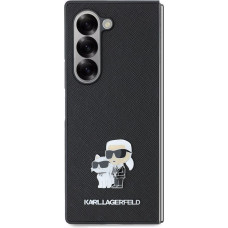 Karl Lagerfeld PU Saffiano Karl and Choupette Zadní Kryt pro Samsung Galaxy Z Fold6 Black