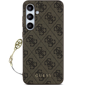 Guess 4G Charm Zadní Kryt pro Samsung Galaxy S24 FE Brown