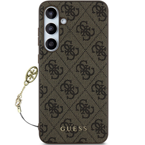 Guess 4G Charm Zadní Kryt pro Samsung Galaxy S24 FE Brown