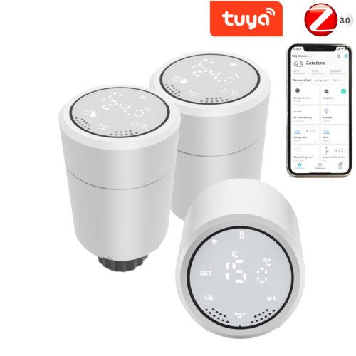 3x Immax NEO Smart Termostatická hlavice, Zigbee 3.0, TUYA (07732A)